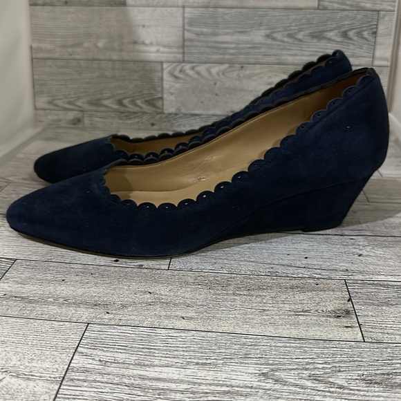 Talbots blue suede heel shoes size 8 - Picture 3 of 8